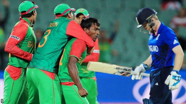 Cricket World Cup 2015 England Knocked Out By Bangladesh Bbc Sport