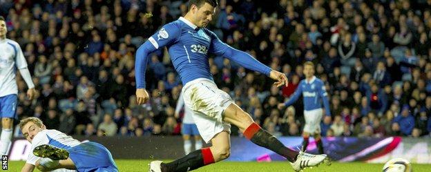 On-loan Newcastle midfielder Haris Vuckic gives Rangers the lead against Queen of the South