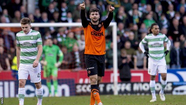 Nadir Ciftci scored last weekend for Dundee United against Celtic but will be missing on Sunday