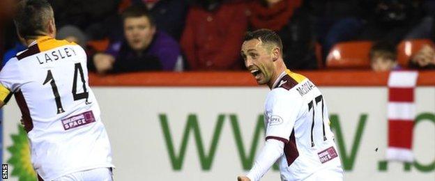 McDonald's goal gave Motherwell a first-half lead