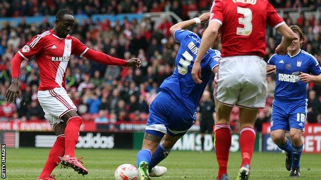 Albert Adomah scores for Middlesbrough