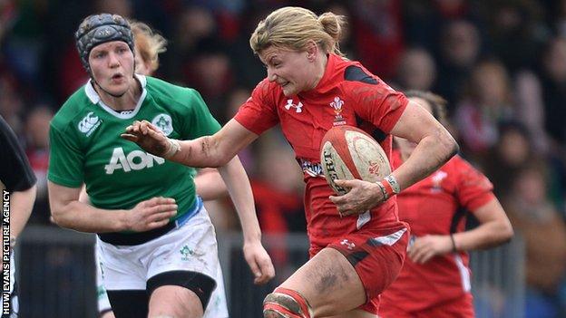 Rachel Taylor in action against Ireland