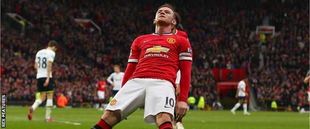 Rooney falls to the ground as if 'knocked out' after scoring