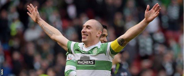 Scott brown remains a firm favourite with the Celtic supporters.