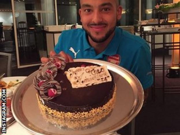 Theo Walcott's birthday surprise