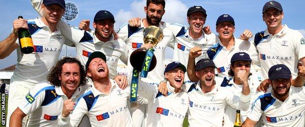 Yorkshire win 2014 county championship