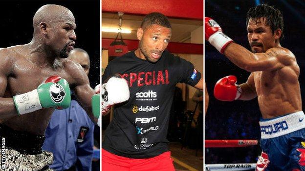Floyd Mayweather, Kell Brook and Manny Pacquiao