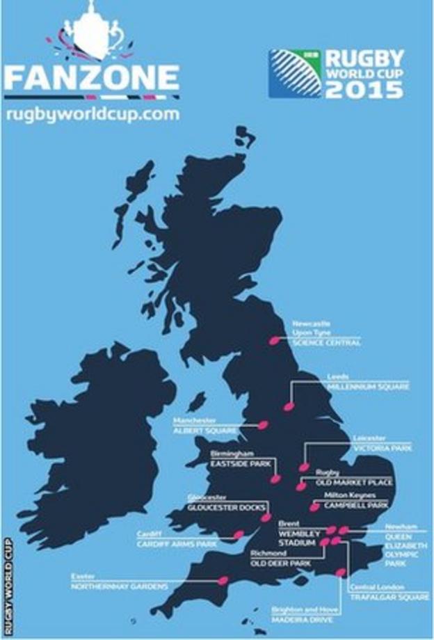 Rugby World Cup Organisers expect over 1m to attend fanzones BBC Sport