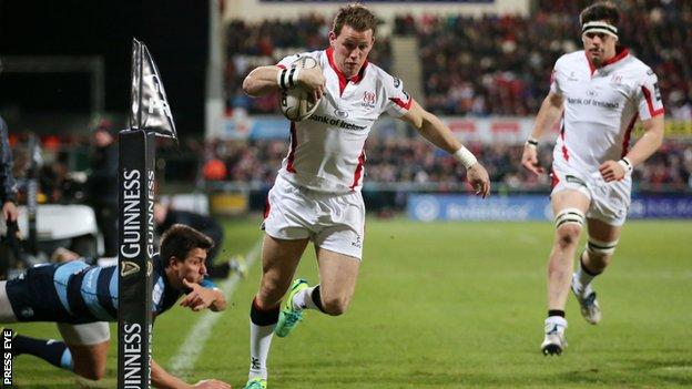 Craig Gilroy scored an early try for Ulster
