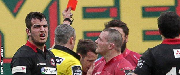 John Lacey sends off Gareth Davies