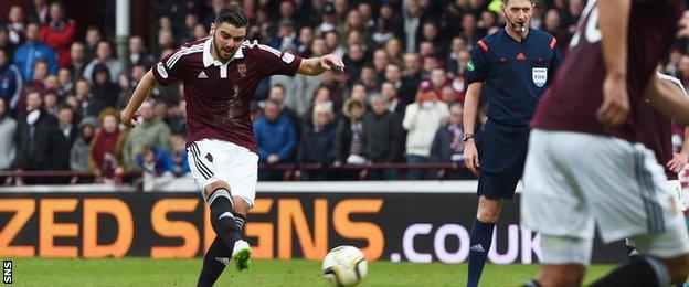 Alim Ozturk netted Hearts' second with a deflected free-kick