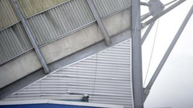 Cracks have appeared in the side of the West Stand at Windsor Park