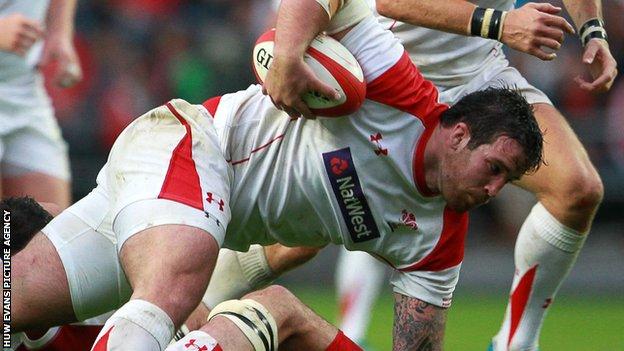 Owen Williams played in a Wales trial match ahead of Warren Gatland's side 2014 summer tour to South Africa
