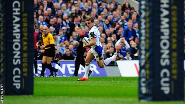 George Ford scores Bath's first try