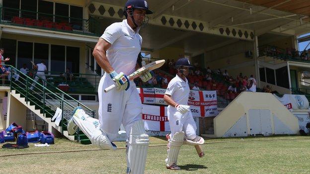 England's new-look opening partnership of Alastair Cook and Jonathan Trott