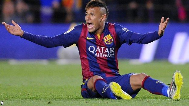 Neymar of Barcelona