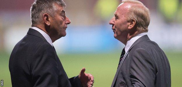 St Mirren chairman Stewart Gilmour and former manager Tommy Craig