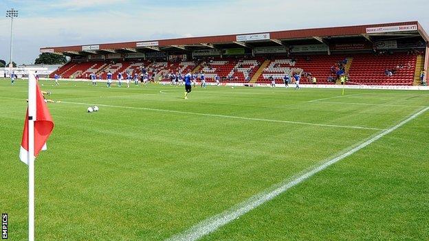 Aggborough, home of Kidderminster Harriers and Worcester City