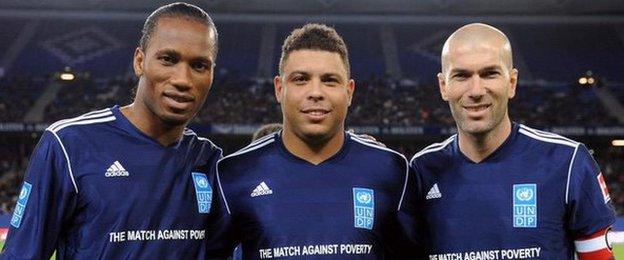 Didier Drogba, Ronaldo, Zinedine Zidane