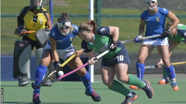Shirley McCay on the attack for Ireland against Italy on Saturday