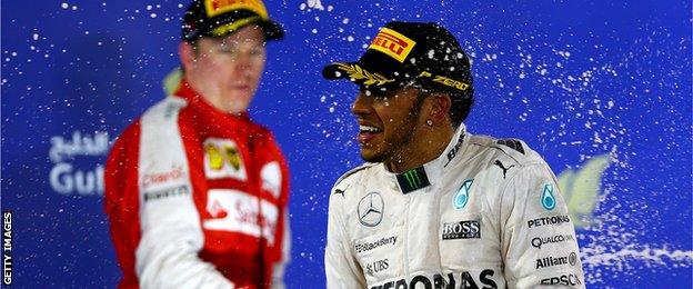 Lewis Hamilton and Kimi Raikkonen