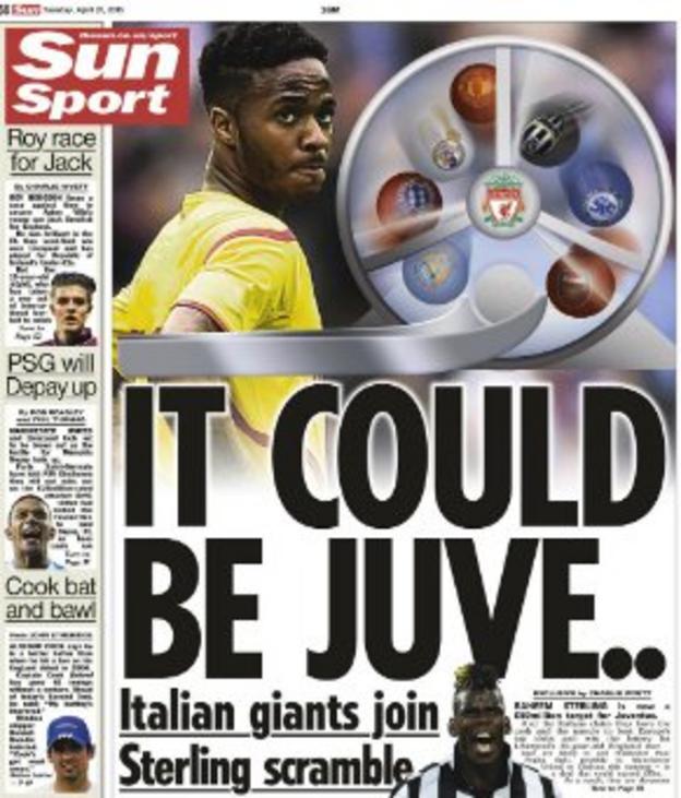 The Sun back page