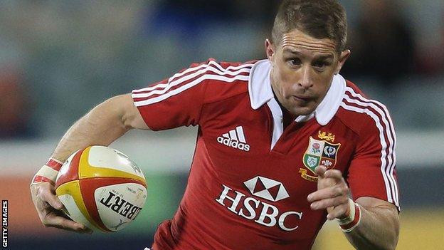 Shane Williams in action for the British and Irish Lions