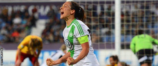 Germany's Nadine Kessler in action for Wolfsburg