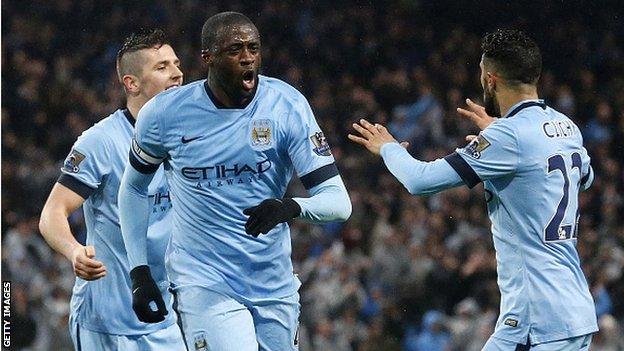 Yaya Toure (second left)