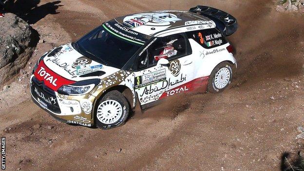 Kris Meeke on his way to victory in Rally Argentina in April