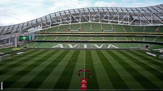 The training match will be played at the Aviva Stadium