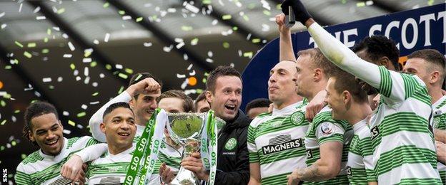 Celtic defeated Dundee United in the League Cup final in March