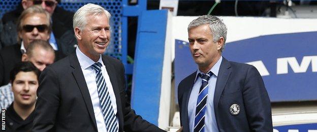 Alan Pardew and Jose Mourinho