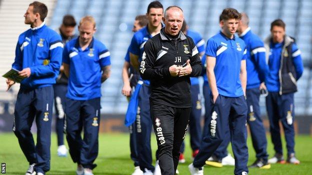Inverness Caledonian Thistle manager John Hughes and his players