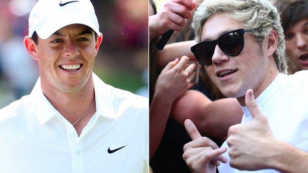 Rory McIlroy and One Direction's Niall Horan