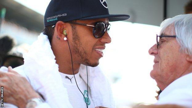 Lewis Hamilton and Bernie Ecclestone
