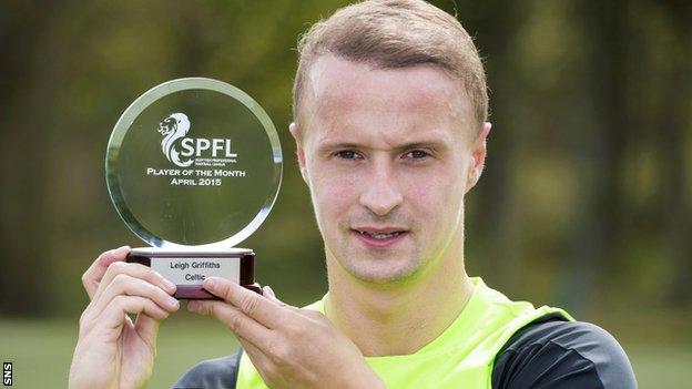 Leigh Griffiths scored two hat-trick in April for Celtic