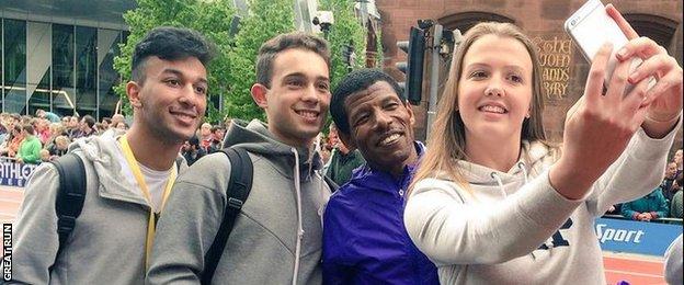 Haile Gebrselassie at the Great Manchester Run