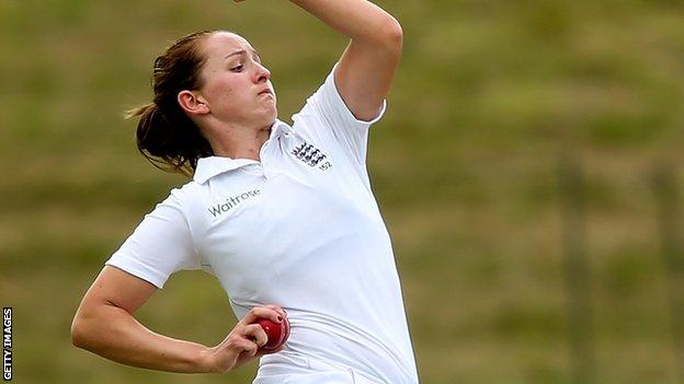England bowler Kate Cross