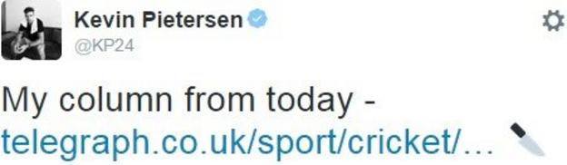 Kevin Pietersen tweet