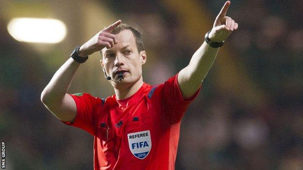 Willie Collum was placed on on Fifa's elite referee list in 2012