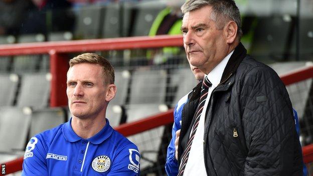 St Mirren manager Gary Teale (left) has yet to be offered the job permanently by chairman Stewart Gilmour