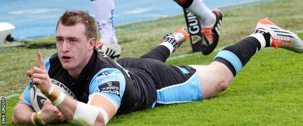 Stuart Hogg scored a fantastic first try for Glasgow to spark his team into life