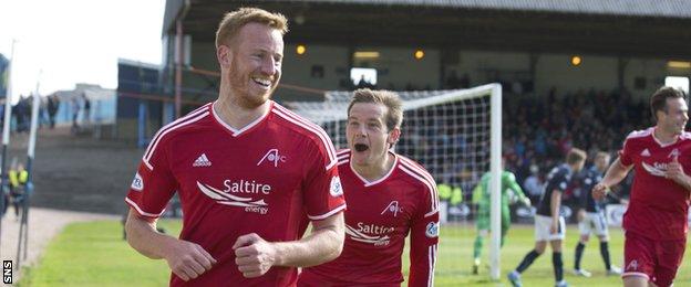 Aberdeen striker Adam Rooney