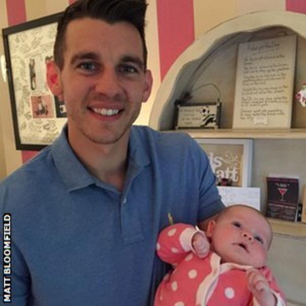 Matt Bloomfield and baby Mollie