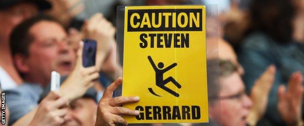 Steven Gerrard slip signs