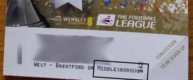 Middlesbrough ticket