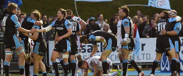 Glasgow were not at their beat against Ulster but came through with a late try