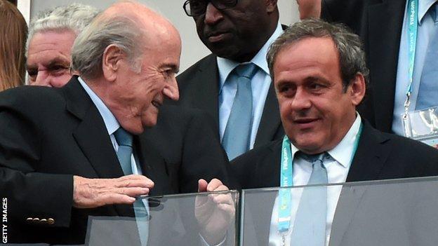 Sepp Blatter and Michel Platini