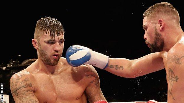 Nathan Cleverly (left) and Tony Bellew (right)